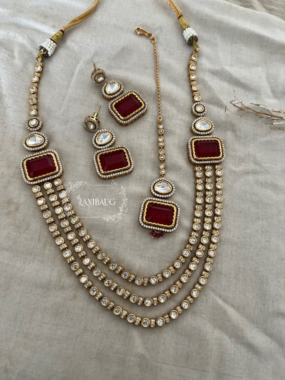Rishika Layered Polki Kundan Gold Plated Antique Necklace Jewellery Set By Ranibaug | 2025 Trending Jewellery