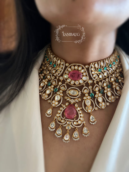 Rishika Polki Kundan Gold Finish Rich Bridal Necklace Set With Maang Tikka Jewelry By Ranibaug | The Royal Wedding Collection 2026