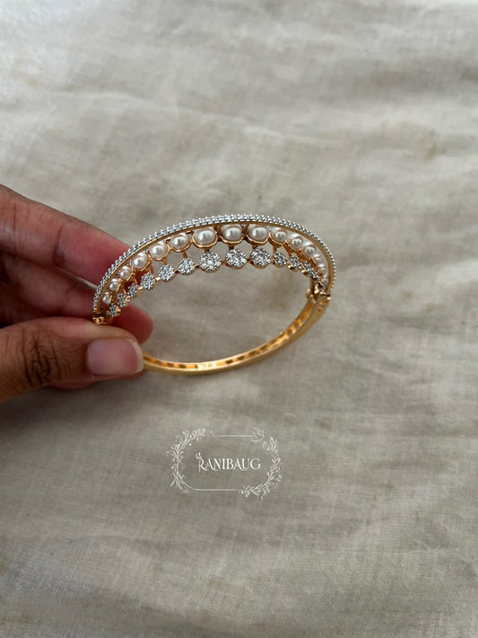 Rishvi Pearl Diamond Luxe Designer Bracelet Jewelry By Ranibaug