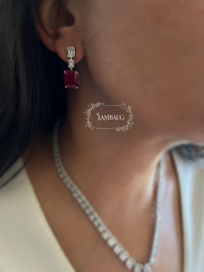 Rubina Diamond Royale Necklace Jewelry Set By Ranibaug
