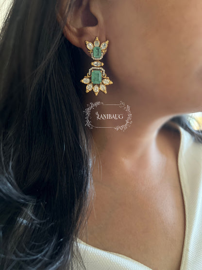 Rudra Victorian Polki Drop Earrings By Ranibaug | Wedding Collection 2026