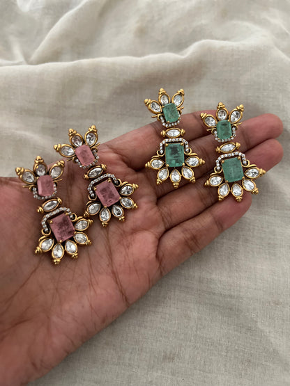 Rudra Victorian Polki Drop Earrings By Ranibaug | Wedding Collection 2026