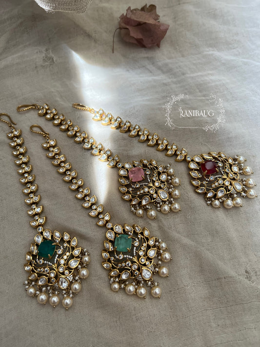 Ruhani Indian Trendy Premium Quality Finish Kundan Maang Tikka By Ranibaug