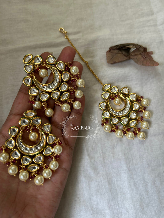 Ruhi Moti Kundan Designer Gold Earrings For Women | Ranibaug