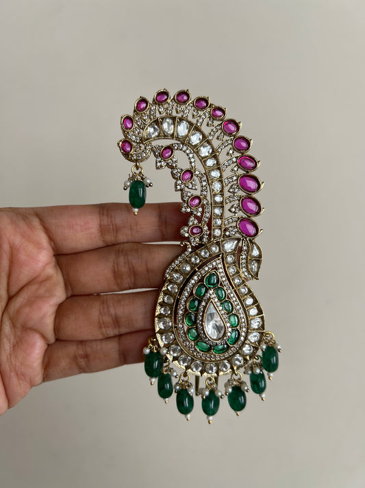 Sahej Polki Statement Kalgi For Groom By Ranibaug | Wedding Accessories For Dulha