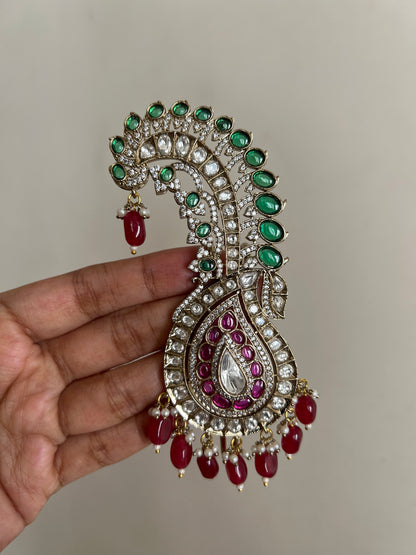 Sahej Polki Statement Kalgi For Groom By Ranibaug | Wedding Accessories For Dulha