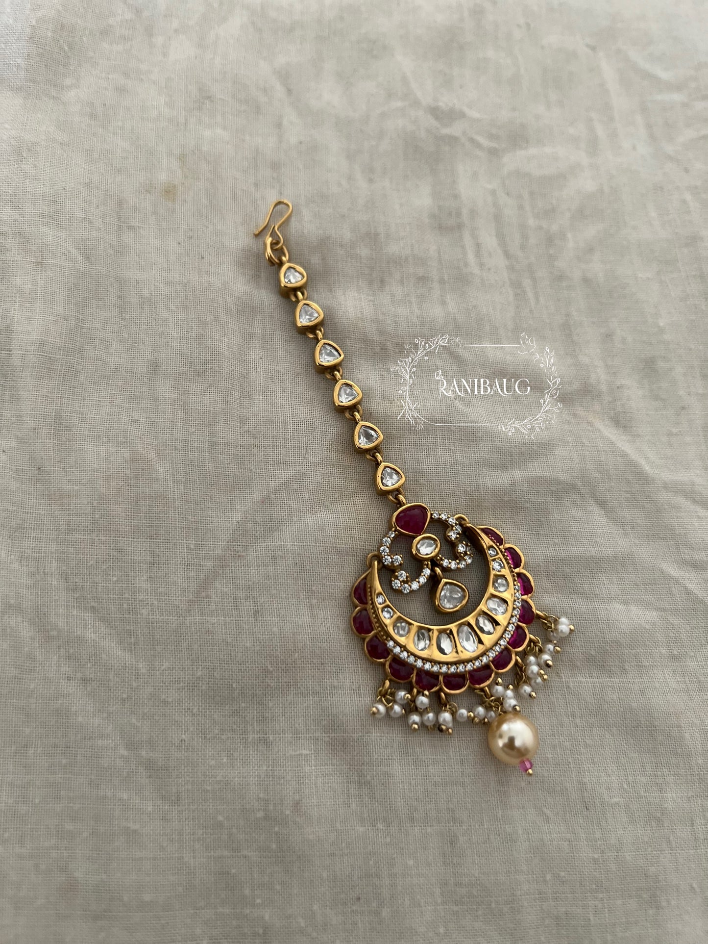 Sakshi Heritage Gold Temple Maang Tikka By Ranibaug