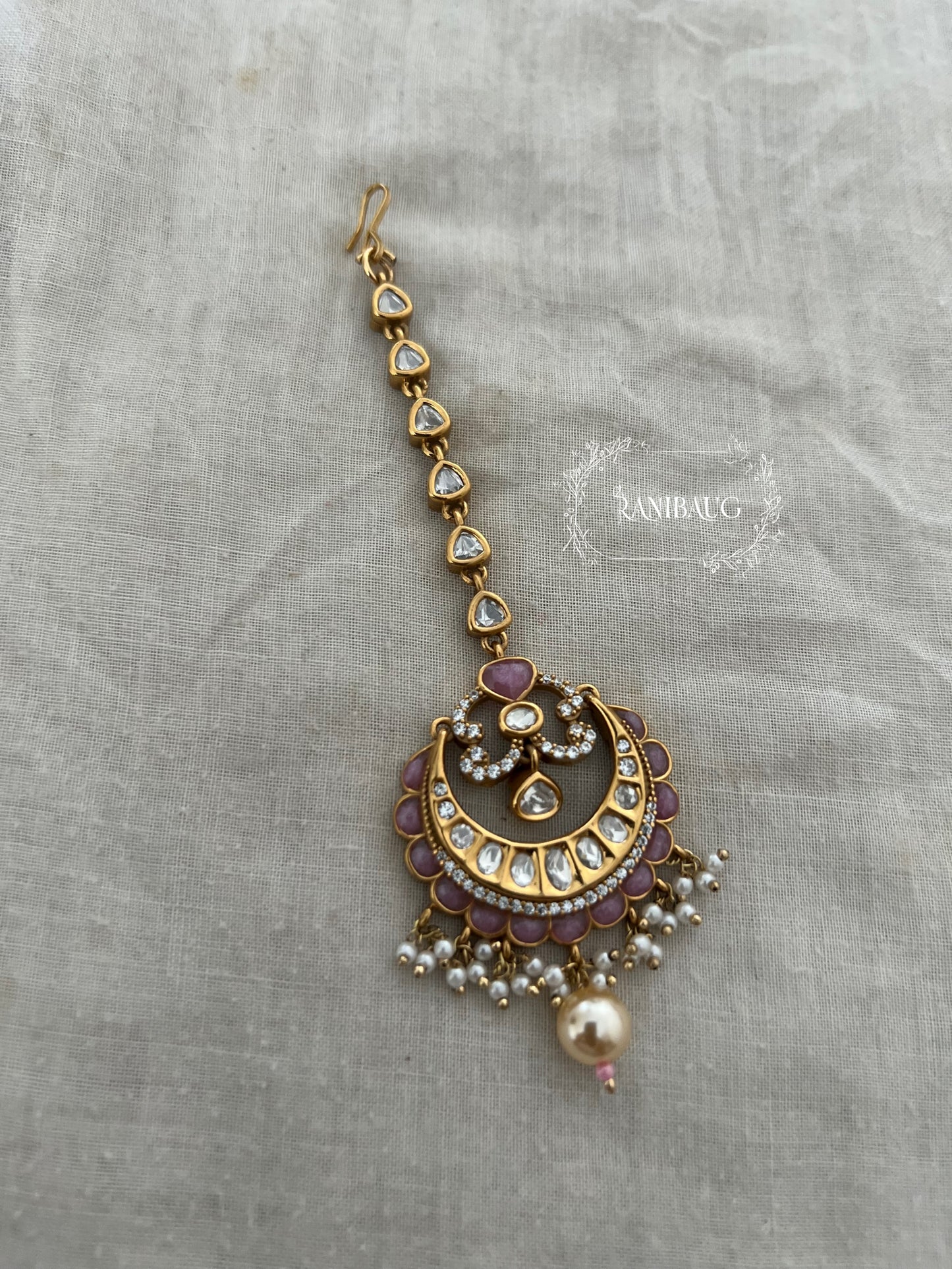 Sakshi Heritage Gold Temple Maang Tikka By Ranibaug