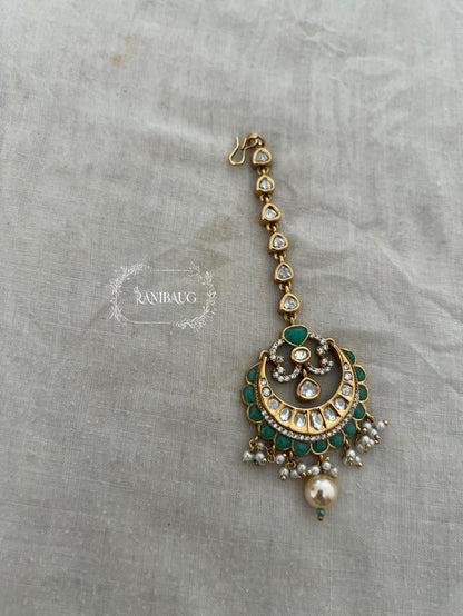 Sakshi Heritage Gold Temple Maang Tikka By Ranibaug