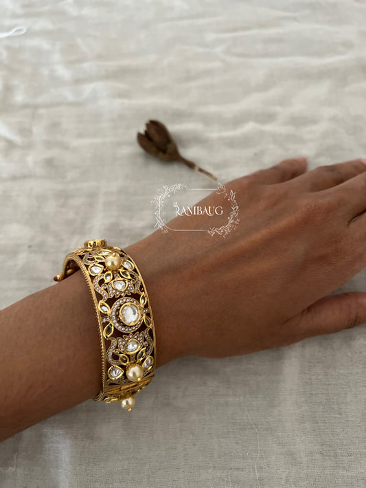 Samiksha Traditional Polki Kundan Bangles Gold By Ranibaug