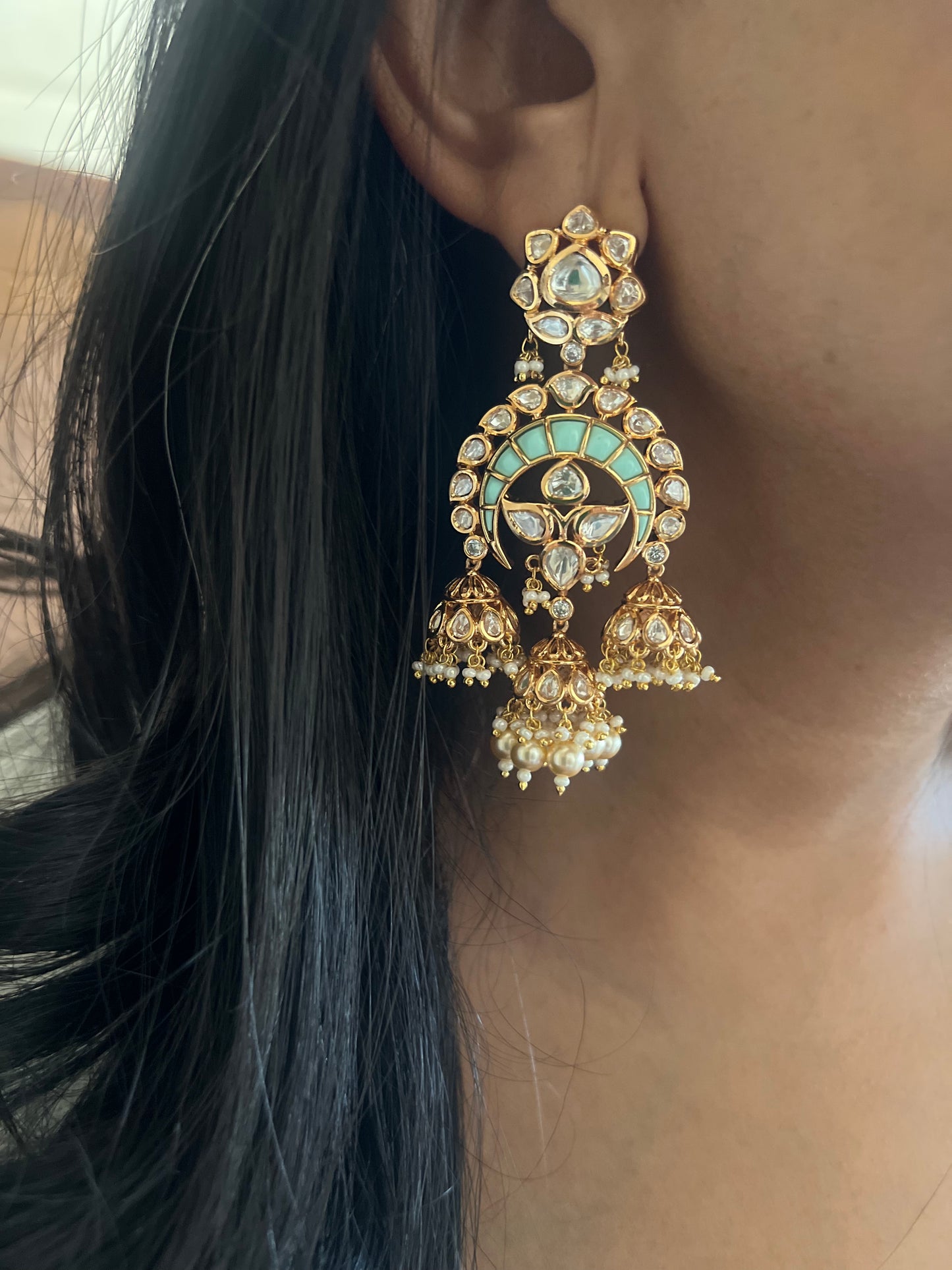Sanvi Dangling Jhumka Chandbali Hoops by Ranibaug