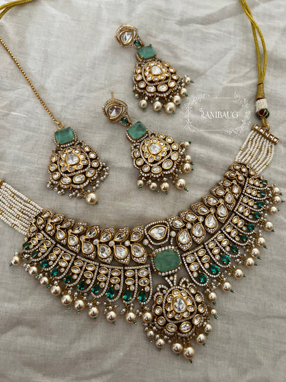 Seher Polki Gold Finish Pearl Adorned Victorian Designer Bridal Jewellery Set By Ranibaug | The Royal Wedding Collection 2026