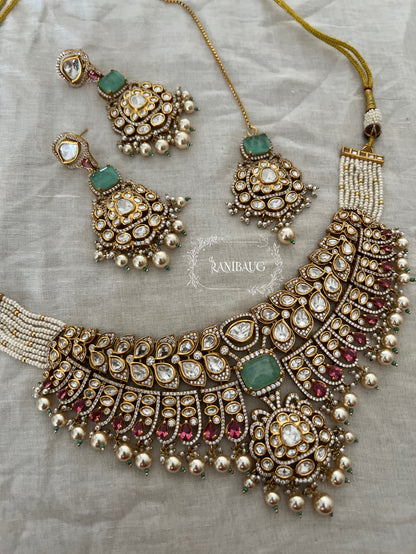 Seher Polki Gold Finish Pearl Adorned Victorian Designer Bridal Jewellery Set By Ranibaug | The Royal Wedding Collection 2026