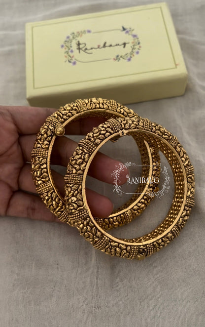 Shanaya Trendy Gold Plated Kada Bangles By Ranibaug