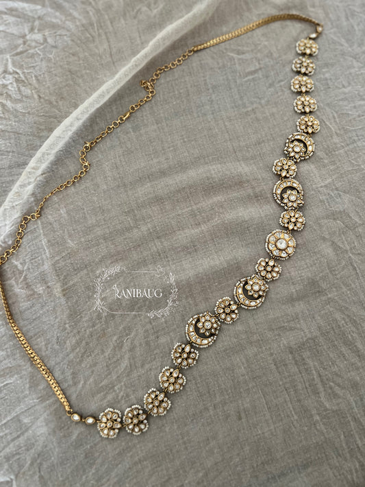 Shashikala Gold Kundan Waist Jewelry | Kamarbandh By Ranibaug