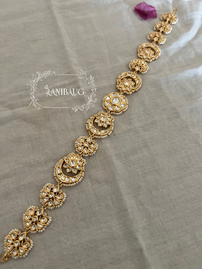 Shivania Premium Artificial Gold Finish Chand Phool Sheesh Patti By Ranibaug