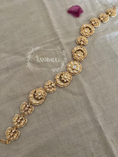 Shivania Premium Artificial Gold Finish Chand Phool Sheesh Patti By Ranibaug