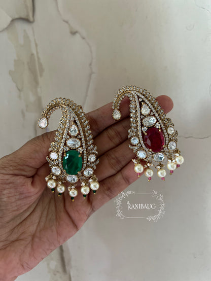 Shivraj Emerald Ruby Stone Kundan Kalgi Jewelry By Ranibaug
