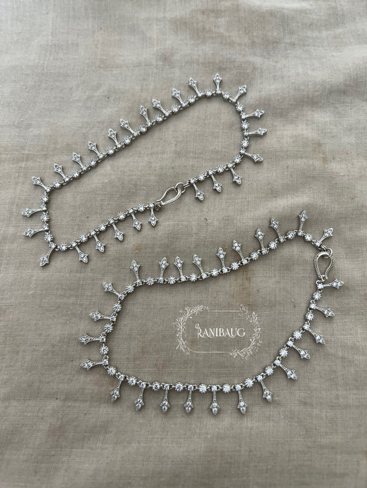 Shiwika Celestial Drop Diamond Anklet By Ranibaug