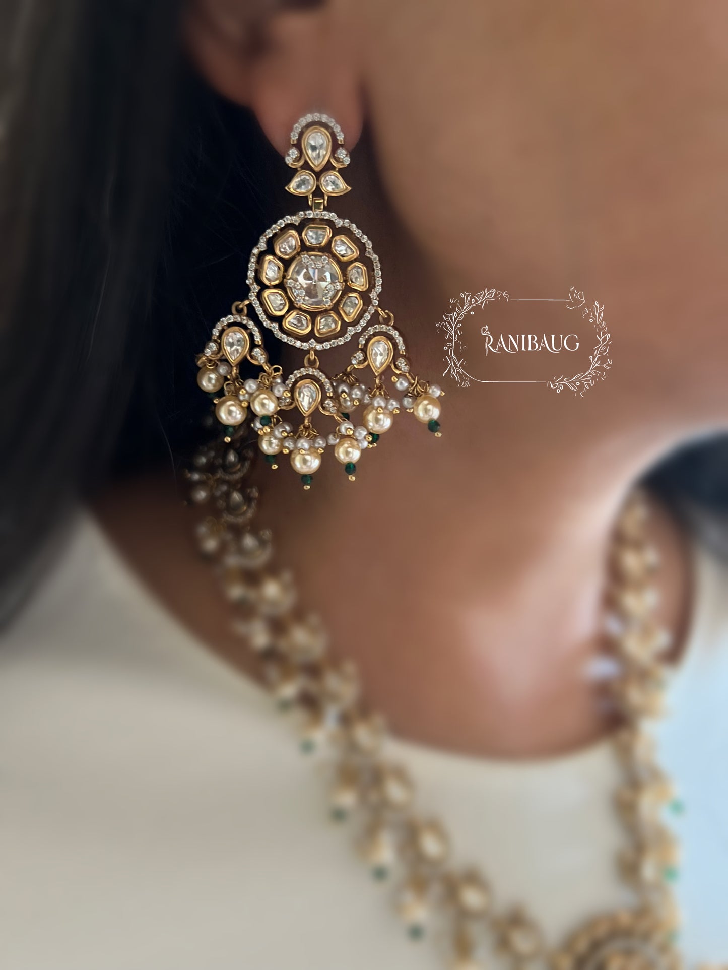 Shobhika Heavy Polki Kundan Studded Designer Bridal Jewelry Long Necklace In Rich Gold Finish By Ranibaug | 2026 Jewelry Trends