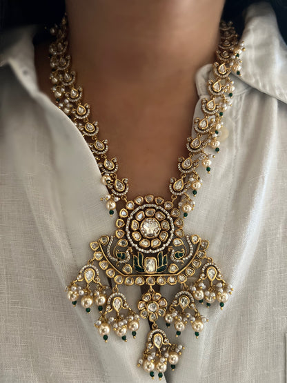 Shobhika Heavy Polki Kundan Studded Designer Bridal Jewelry Long Necklace In Rich Gold Finish By Ranibaug | 2026 Jewelry Trends