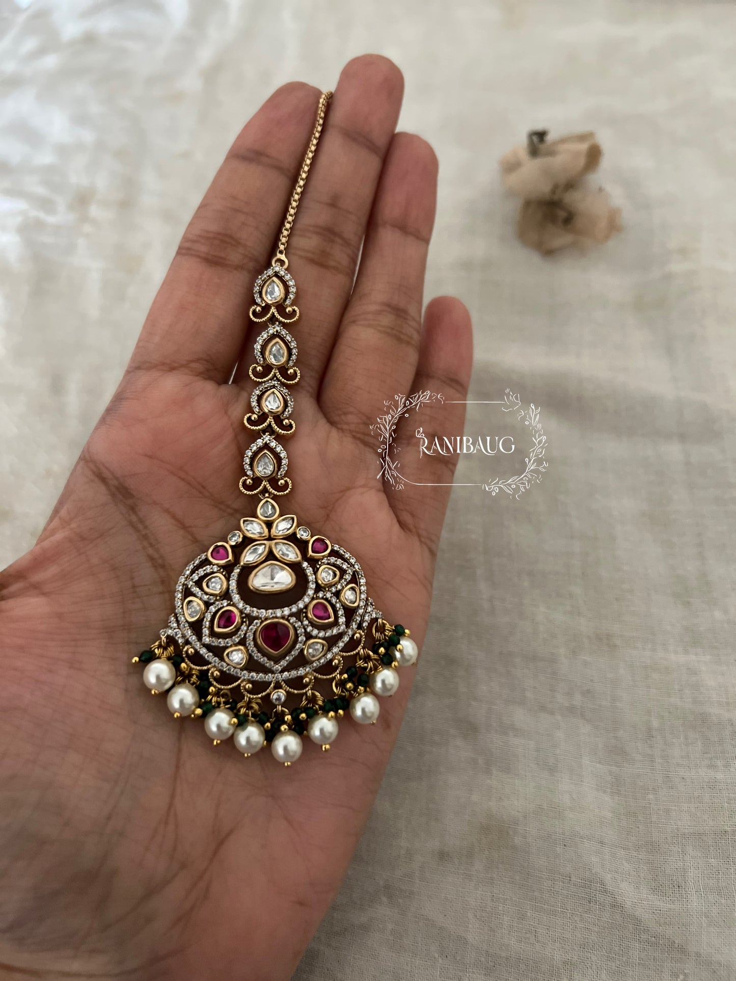Shravya Victorian Finish Kundan Maangtika By Ranibaug | Latest Maangtika Collection 2026
