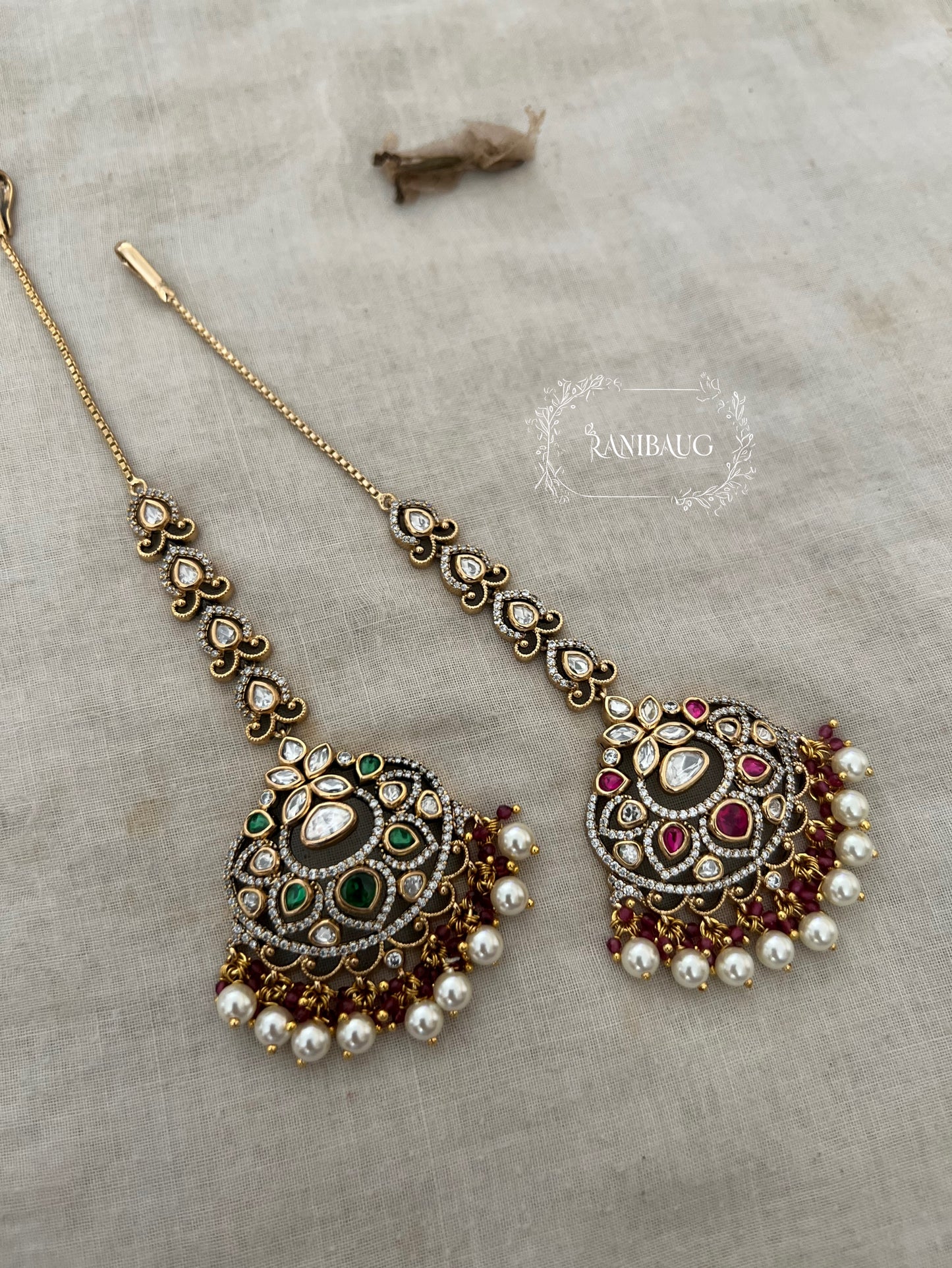 Shravya Victorian Finish Kundan Maangtika By Ranibaug | Latest Maangtika Collection 2026