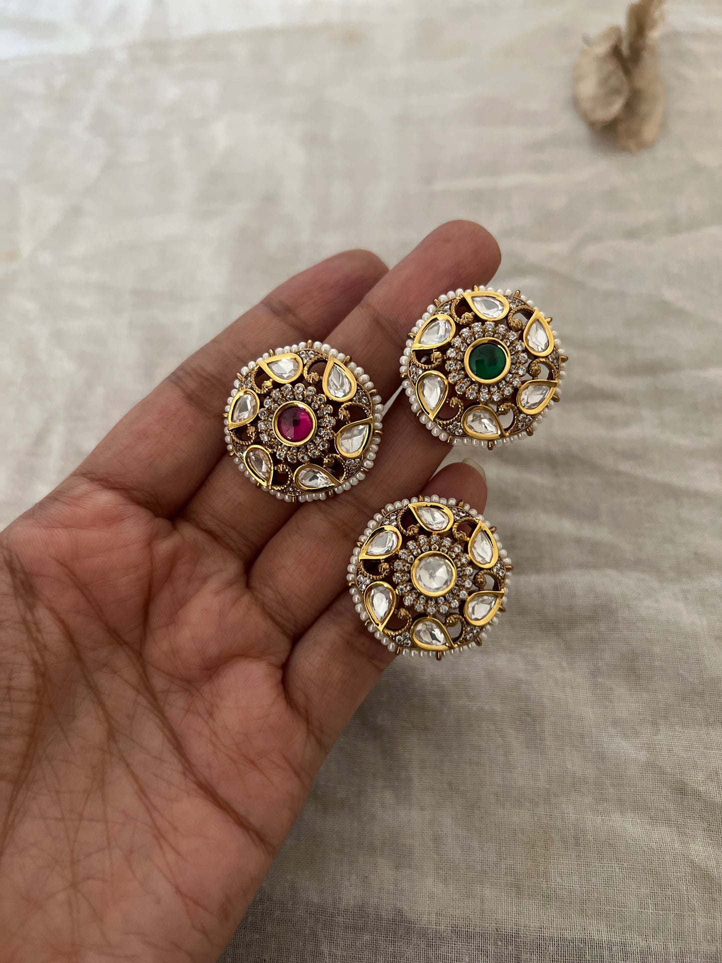 Shreshta Polki Kundan Traditional Rich in Premium Gold Plating By Ranibaug