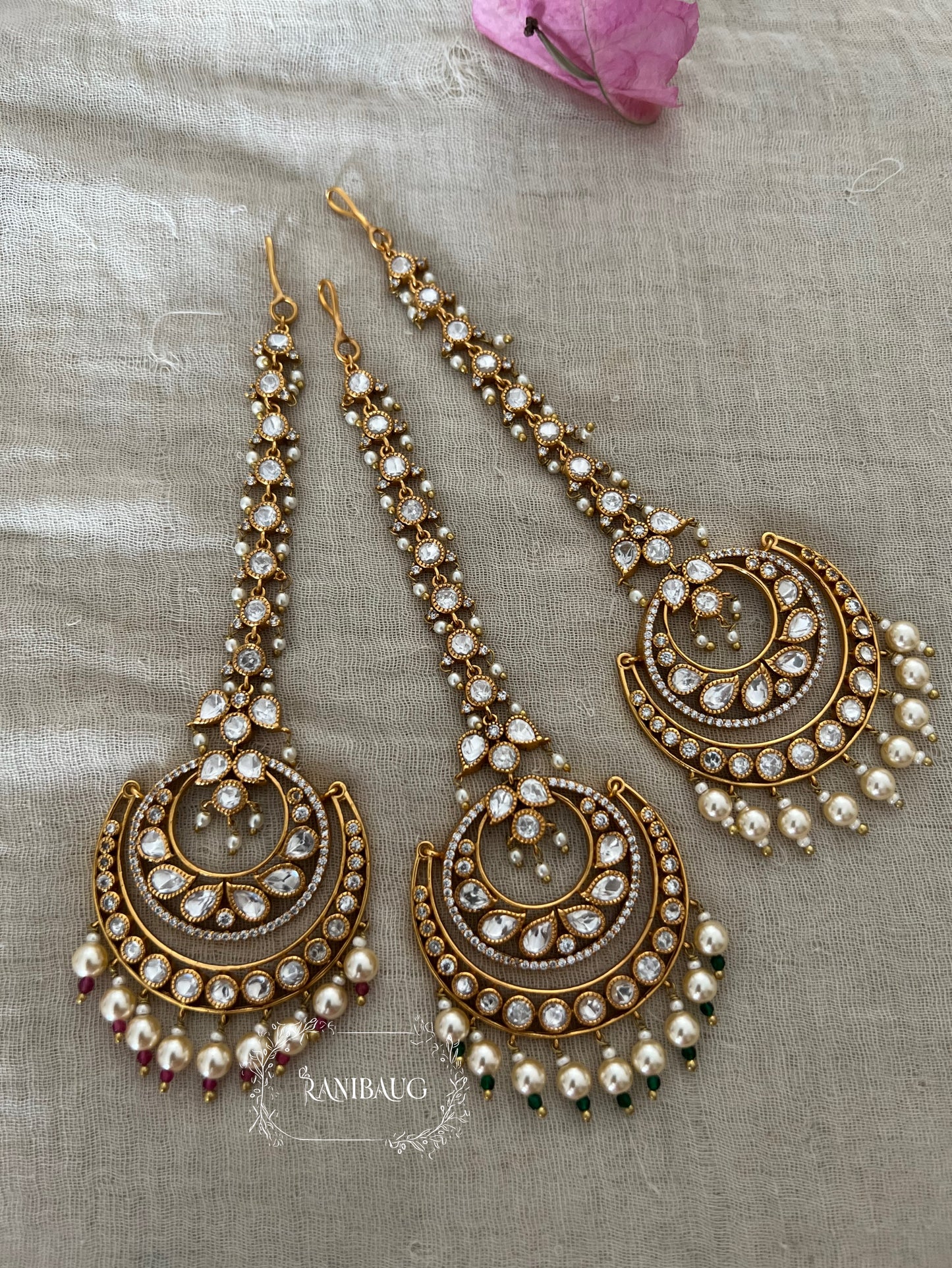 Siddhi Tikka Jewellery Gold Pearl Mang Tika By Ranibaug