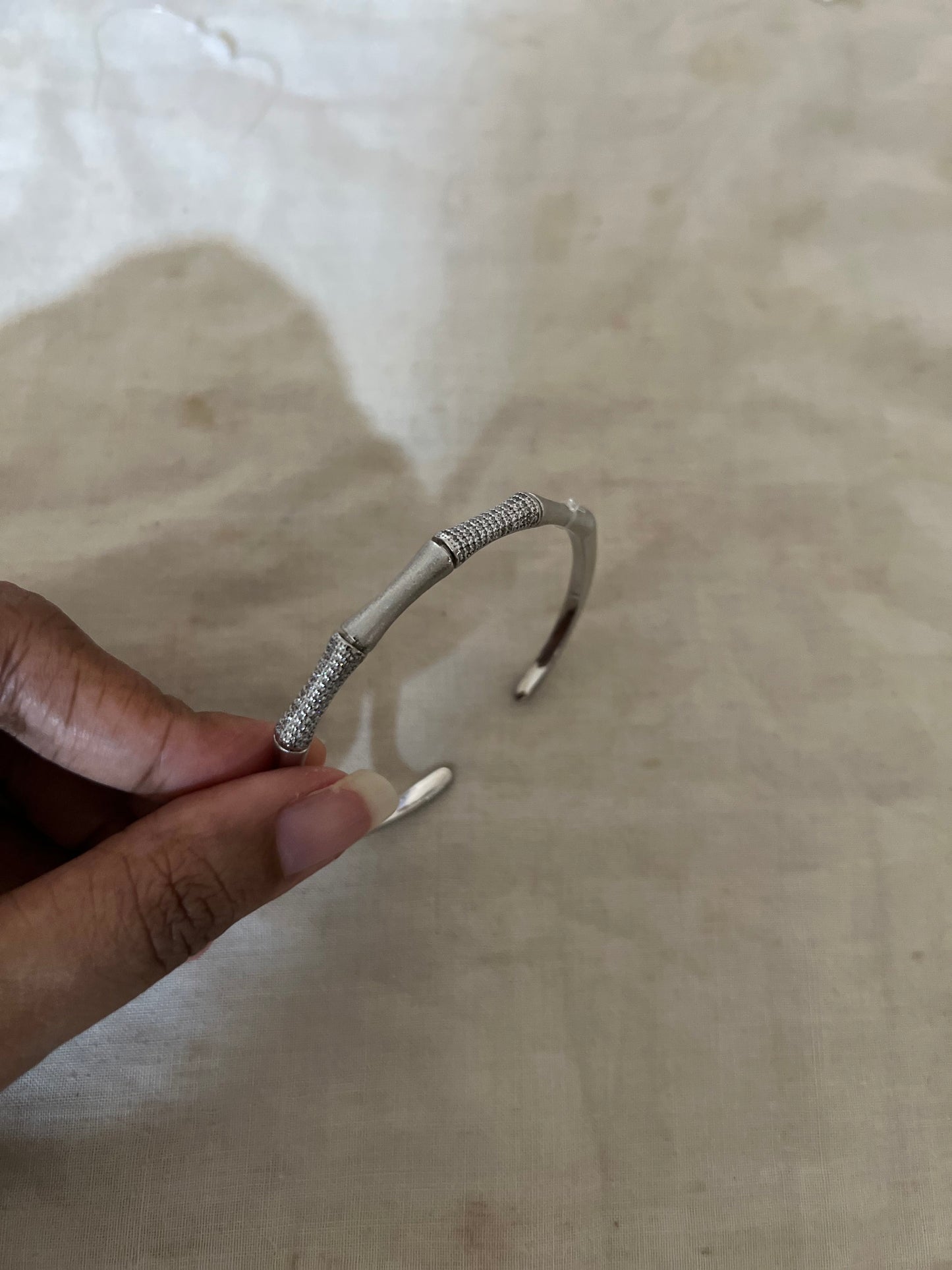 Silver Laurel Diamond Bracelet By Ranibaug
