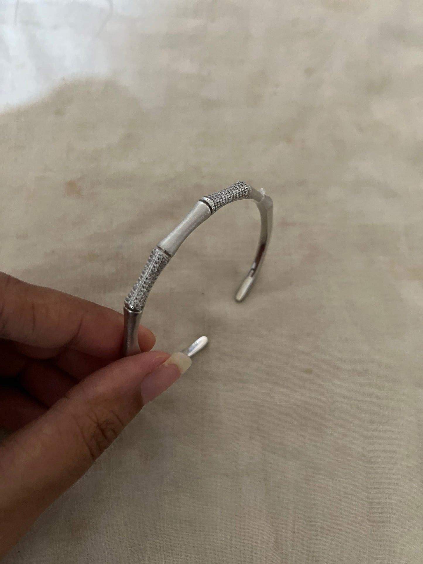 Silver Laurel Diamond Bracelet By Ranibaug