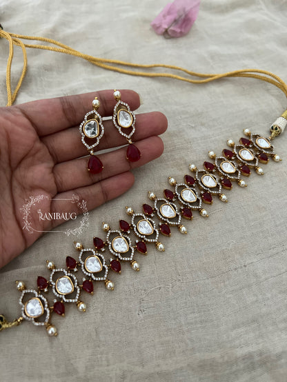 Sreeja Victorian Antique Polki Choker Set By Ranibaug