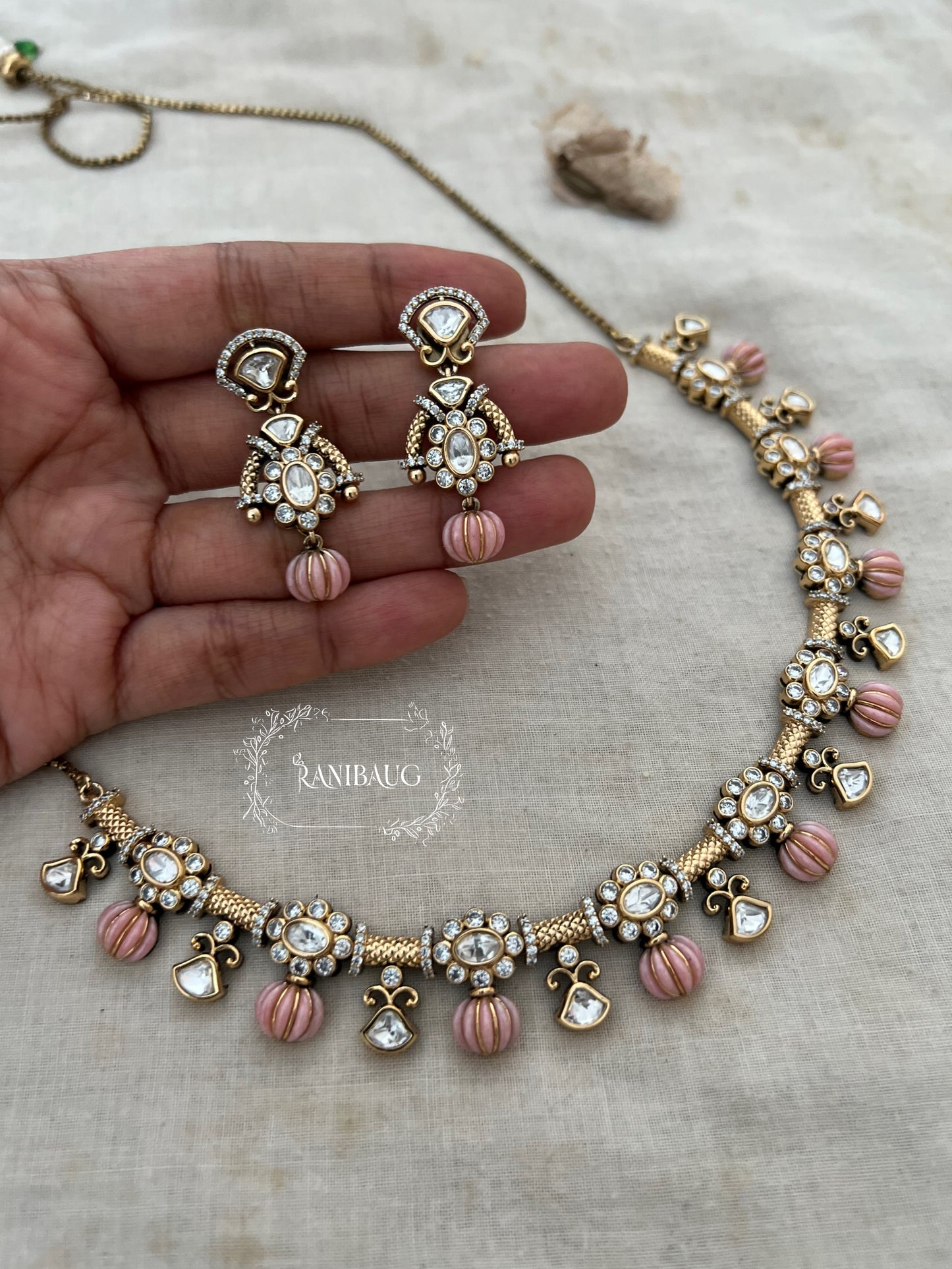 Suhana Victorian Necklace Jewllery Set For Saree By Ranibaug