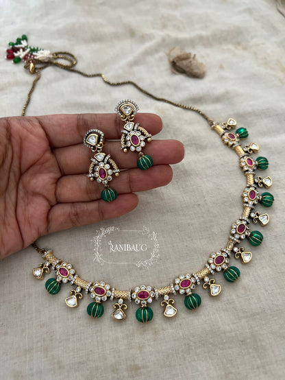 Suhana Victorian Necklace Jewllery Set For Saree By Ranibaug