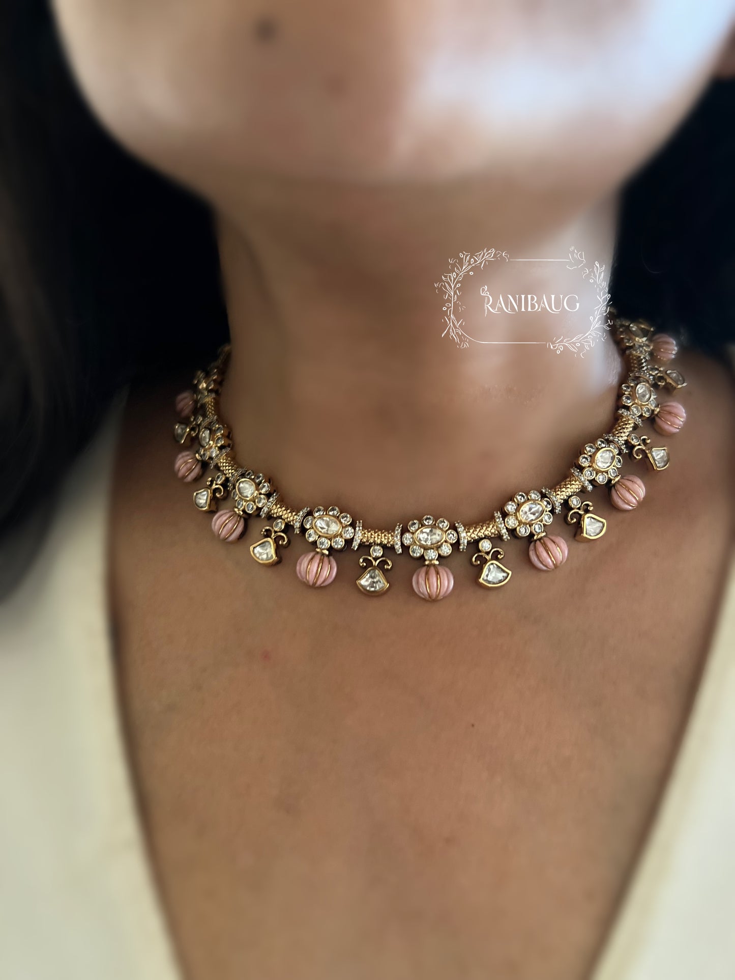 Suhana Victorian Necklace Jewllery Set For Saree By Ranibaug