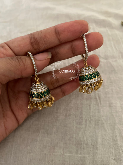 Suhani Minimal Bali Adorned Jhumka Style Earrings | Ranibaug