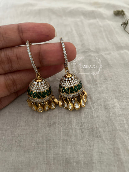 Suhani Minimal Bali Adorned Jhumka Style Earrings | Ranibaug