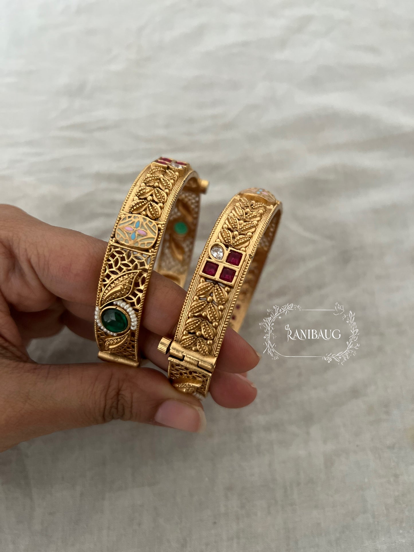 Suman Traditional Bangle Gold Bracelets For Women By Ranibaug