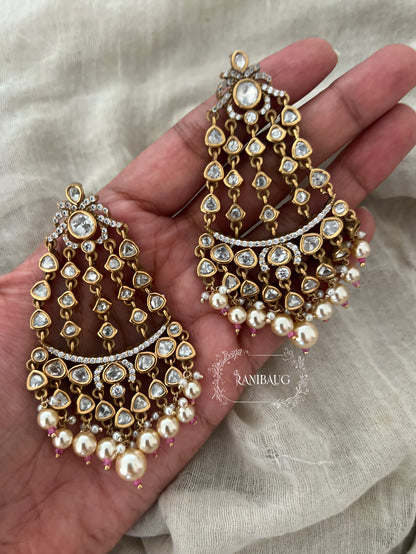 Swara Festive Polki Crystal Dangler by Ranibaug