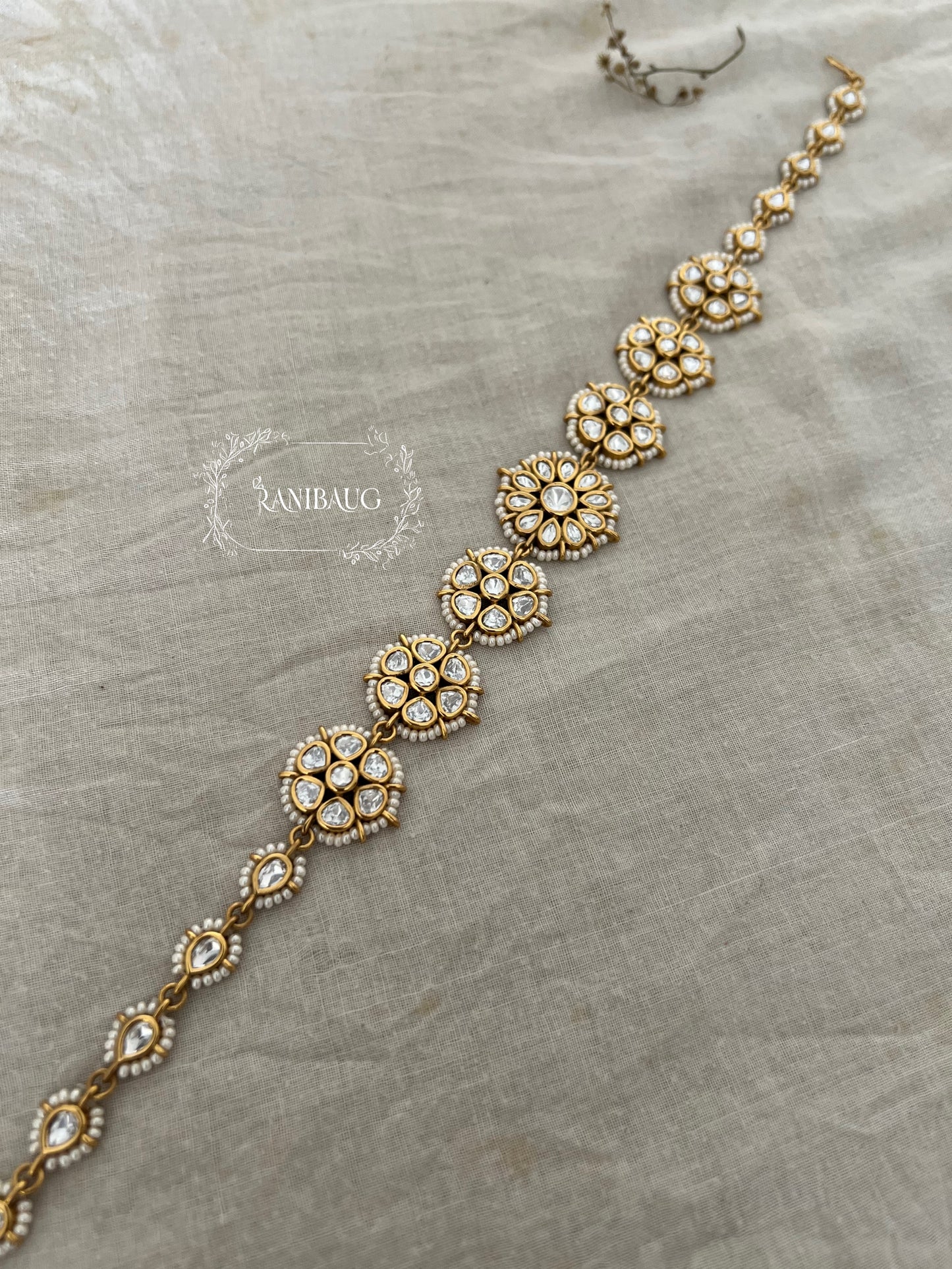 Swara Gold Plated Trendy Kundan Sheeshpatti Jewelry By Ranibaug