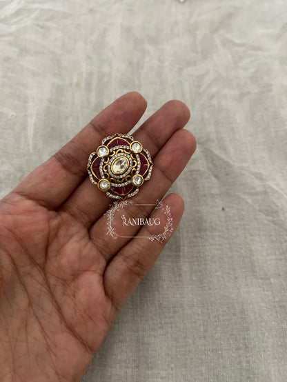 Tania Traditional Heritage Gold Plated Ring For Every Occassion By Ranibaug