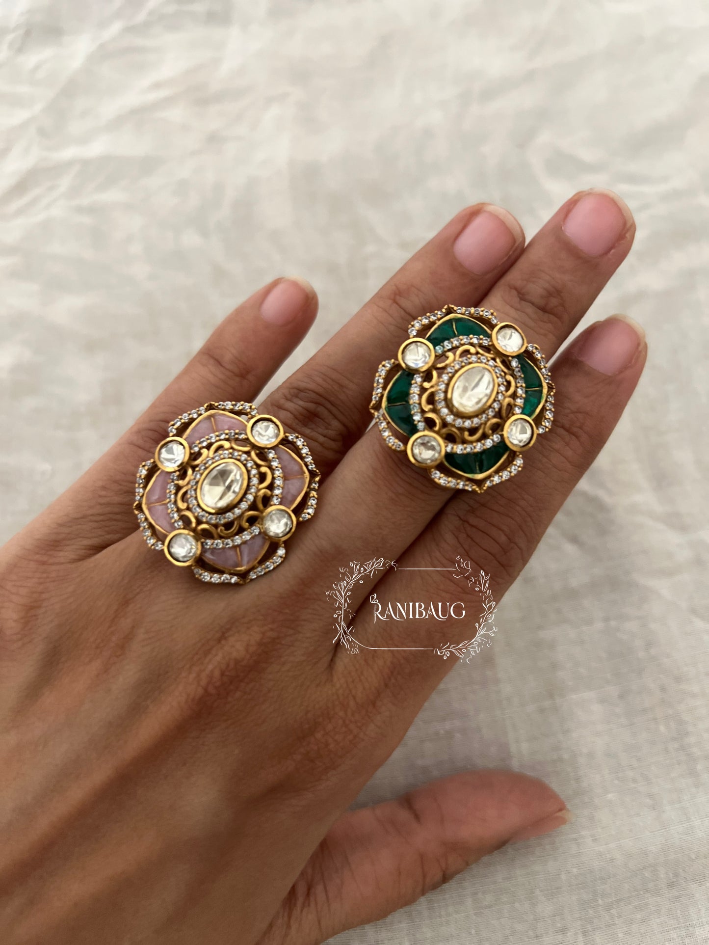Tania Traditional Heritage Gold Plated Ring For Every Occassion By Ranibaug