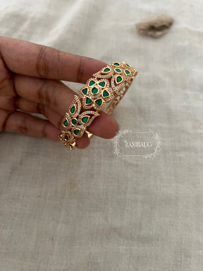 Tanisha Gold Kundan Beaded Bracelets From India By Ranibaug | Red Green White Indian Wedding Bracelets In Rich Gold Finish Antique Gold Tone