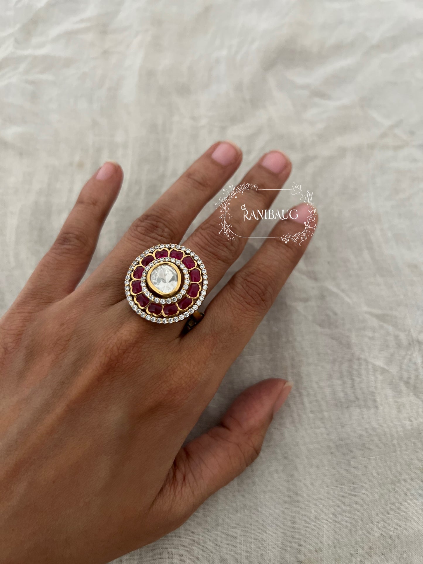 Tarini Festive Hand Jewelry Finger Ring By Ranibaug