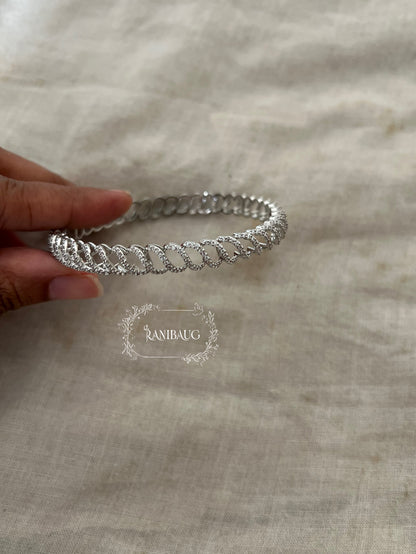 Tasha Infinity Diamond Bracelet In Gold And Silver By Ranibaug