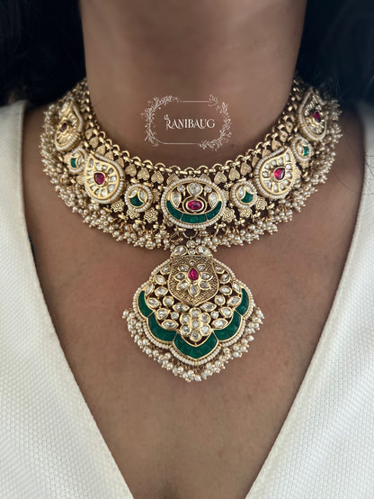 Tulsi Traditional Indian Big Necklace Jewellery Set By Ranibaug | Wedding 2026