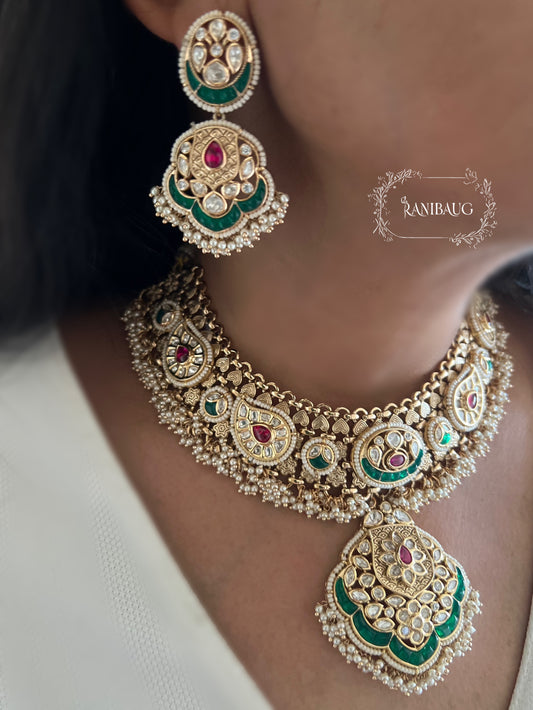 Tulsi Traditional Indian Big Necklace Jewellery Set By Ranibaug | Wedding 2026