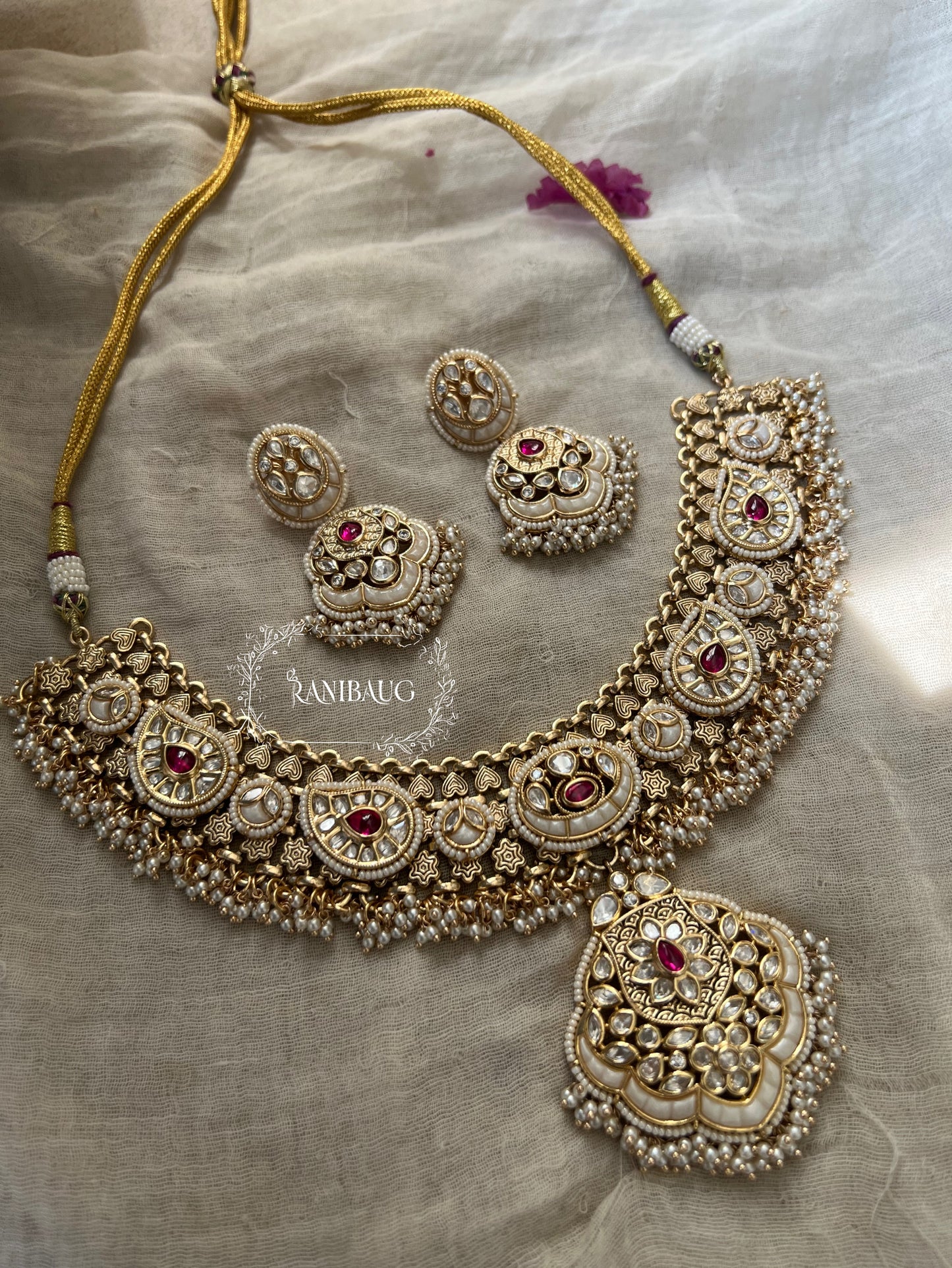 Tulsi Traditional Indian Big Necklace Jewellery Set By Ranibaug | Wedding 2026