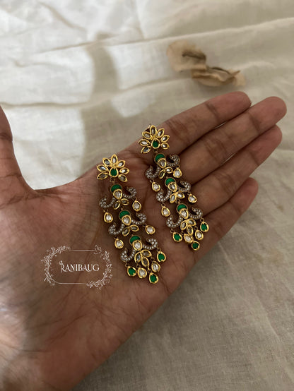 Urvashi Polki Gold-Plated Multi-Color Festive Fall Earrings By Ranibaug | 2026