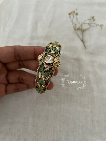 Vanika Polki Leaf Royal Designer Festive Bracelet By Ranibaug